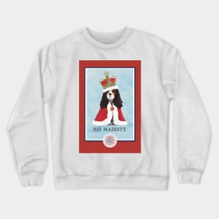 Funny King Charles Spaniel Coronation Print Crewneck Sweatshirt